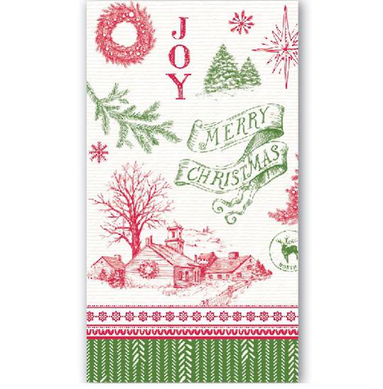 Christmas Time Hostess Paper Napkins, Pack 15